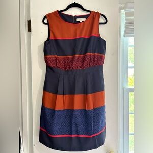 LOFT Multicolor Patterned Mini Dress